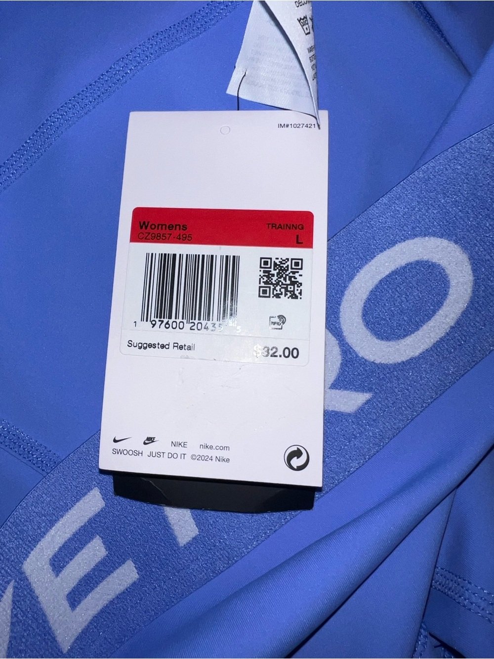 Nike Pro Light Blue Dri-FIT Compression Shorts - Picture 5 of 6